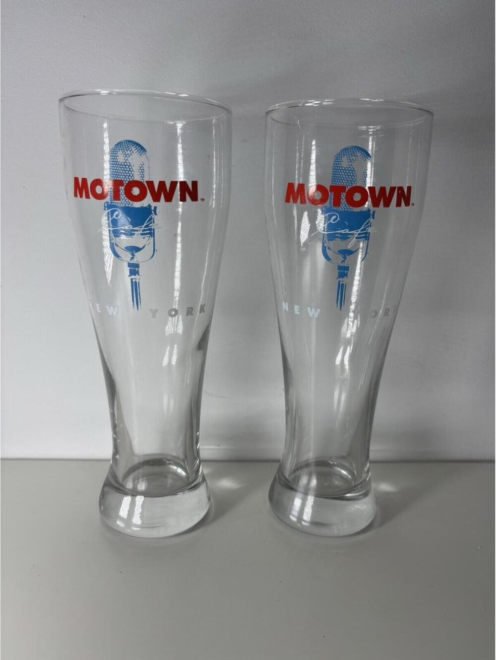 Motown Cafe New York Pilsner Tall Beer Glass